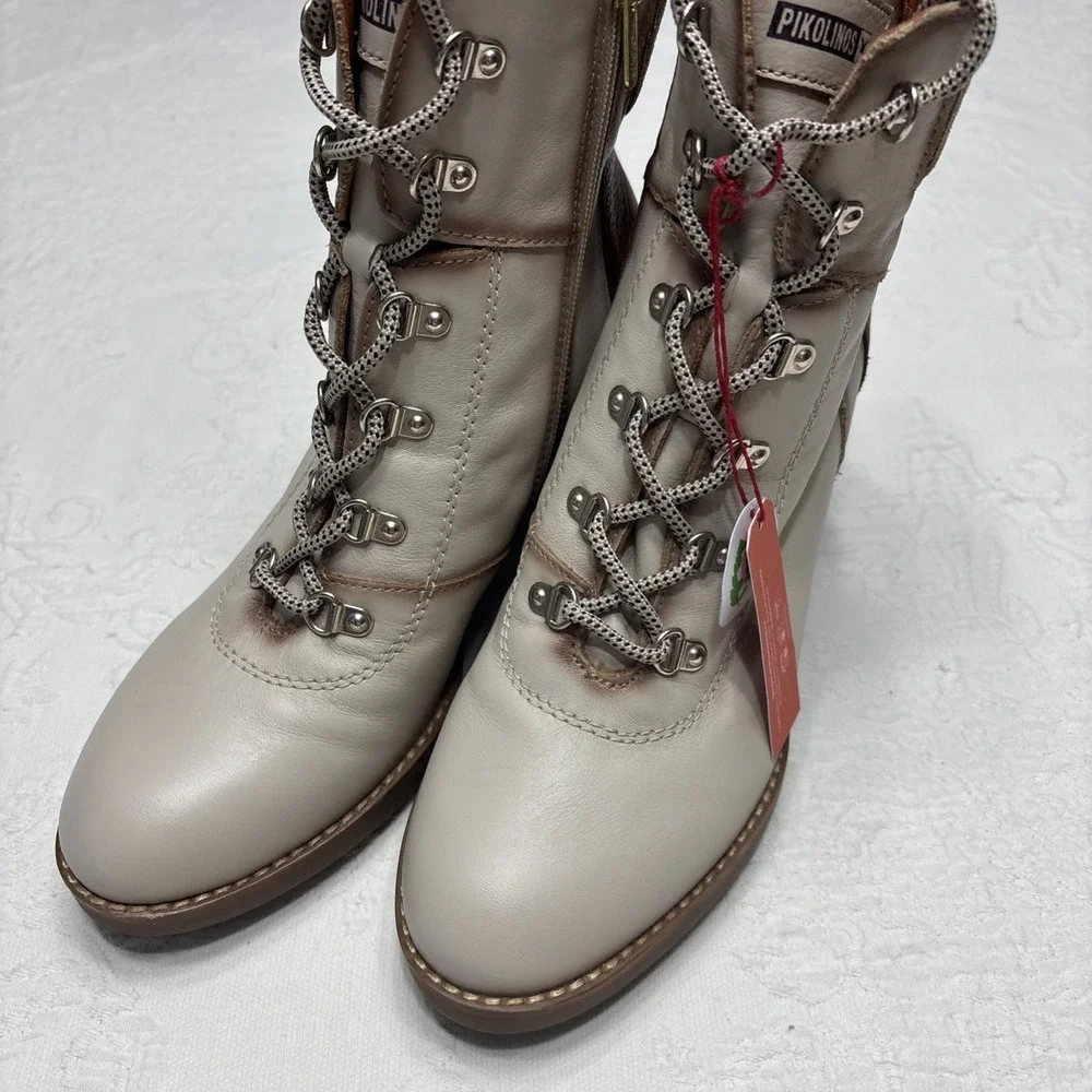 PIKOLINOS High-Heel Ankle Boot Leather Pompeya Sz 39 NWT